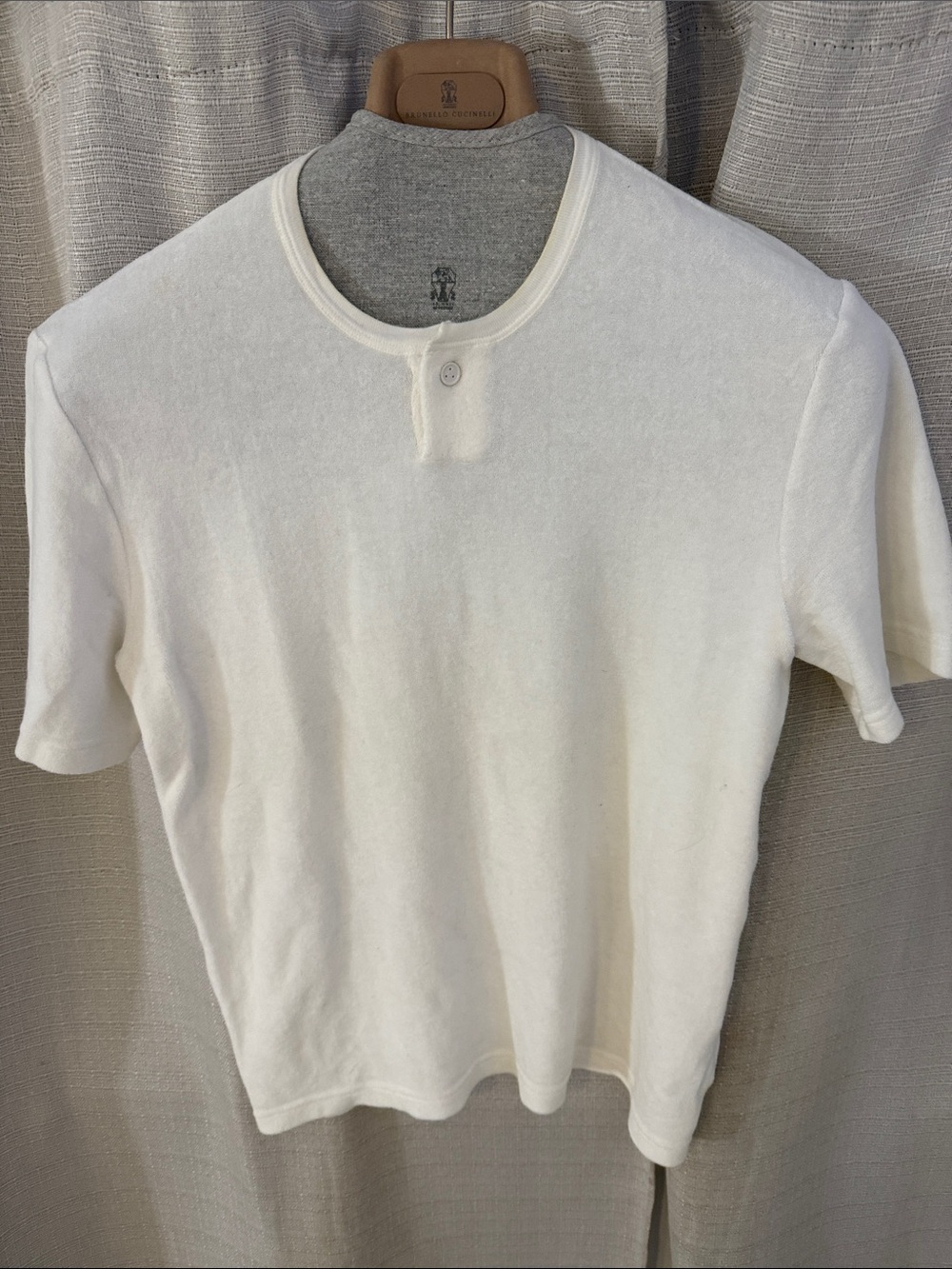 Bottega Veneta Ivory Single-Button Knit Henley - Picture 2 of 6